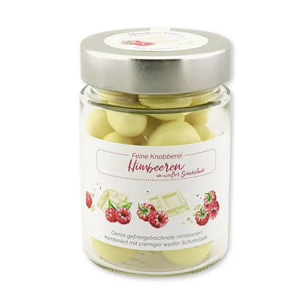 choco-lina-s-e-knabberei-himbeeren-wei-e-schokolade-snack image 1