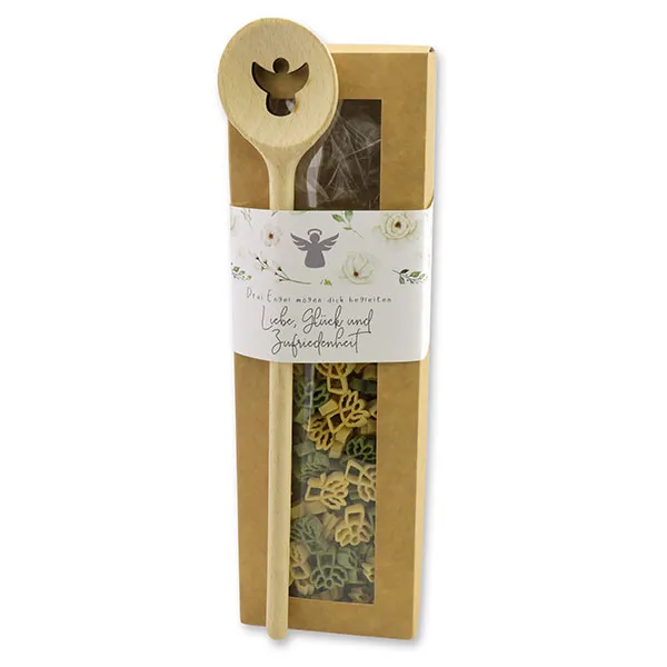 choco-lina-nudeln-geschenkset-drei-engel-pasta-mit-kochl-ffel image 1