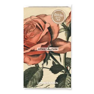 choco-lina-schoko-rose-nostalgisch-zartbitterschokolade-tafel image 1